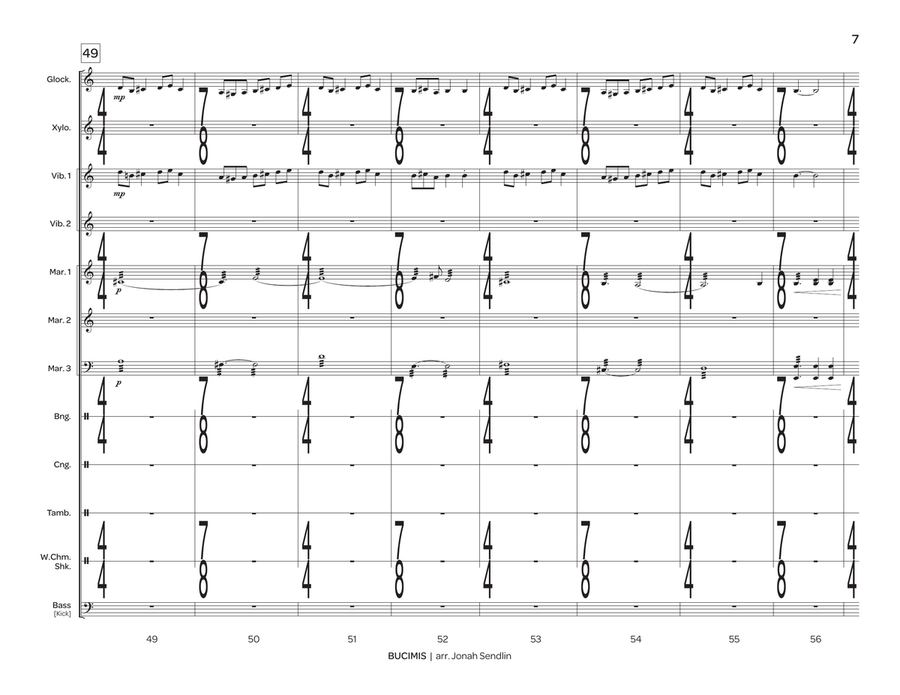Bucimis [trad. Bulgarian] Percussion Ensemble - Sheet Music page 8