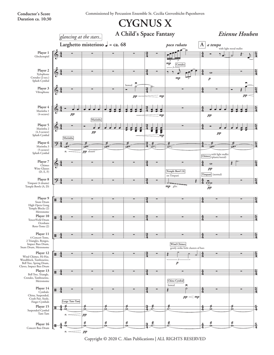 Cygnus X (score only) Cygnus X (score only) Percussion Ensemble scores gallery preview page 3