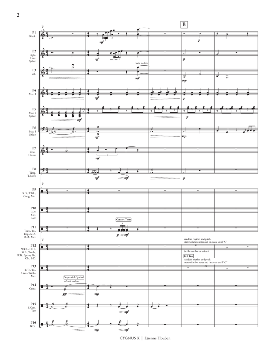 Cygnus X (score only) Cygnus X (score only) Percussion Ensemble scores gallery preview page 4