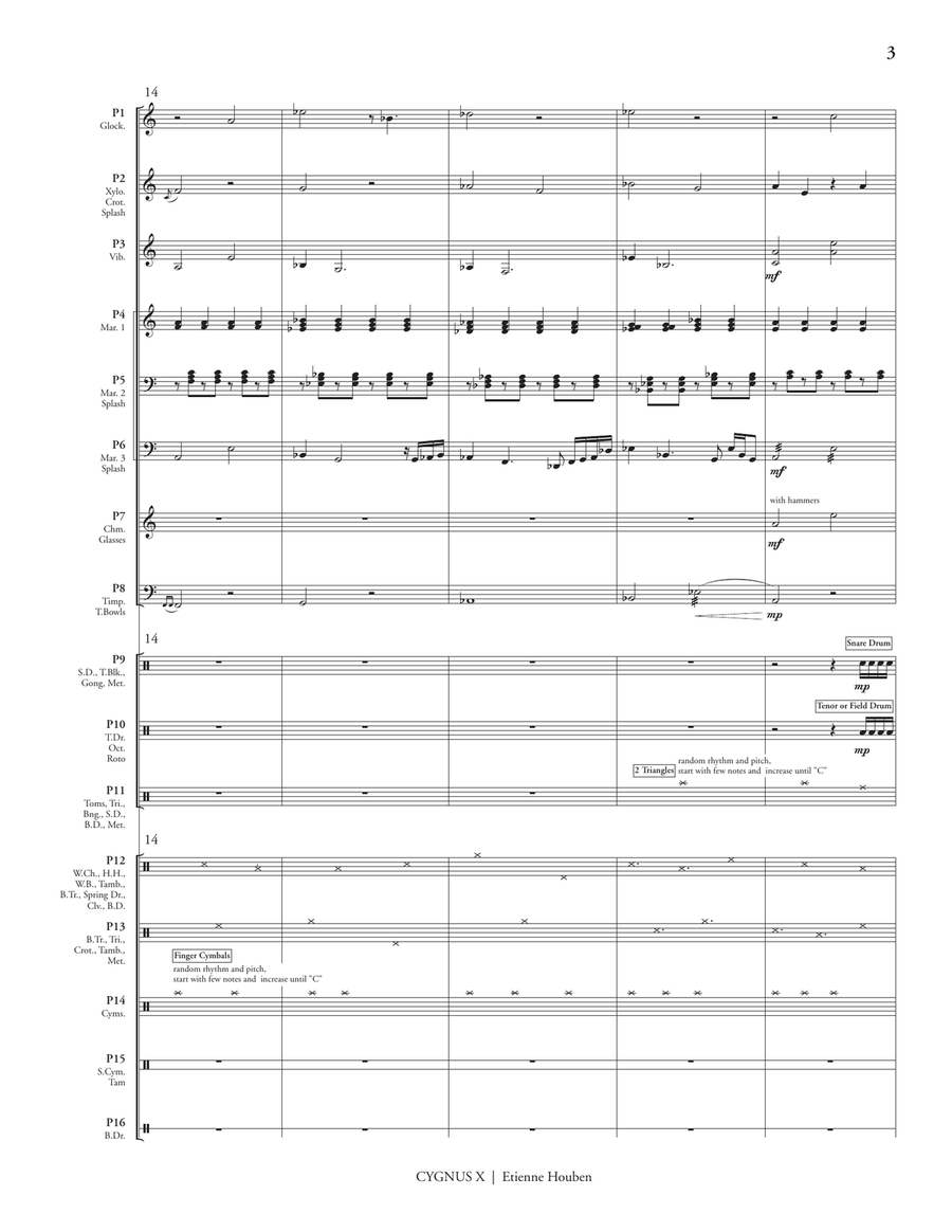 Cygnus X (score only) Cygnus X (score only) Percussion Ensemble scores gallery preview page 5