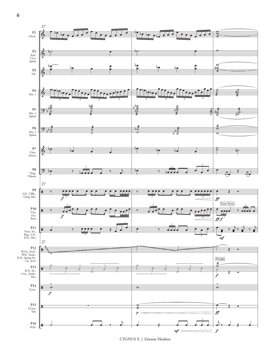 Cygnus X (score only) Cygnus X (score only) Percussion Ensemble scores gallery preview page 8