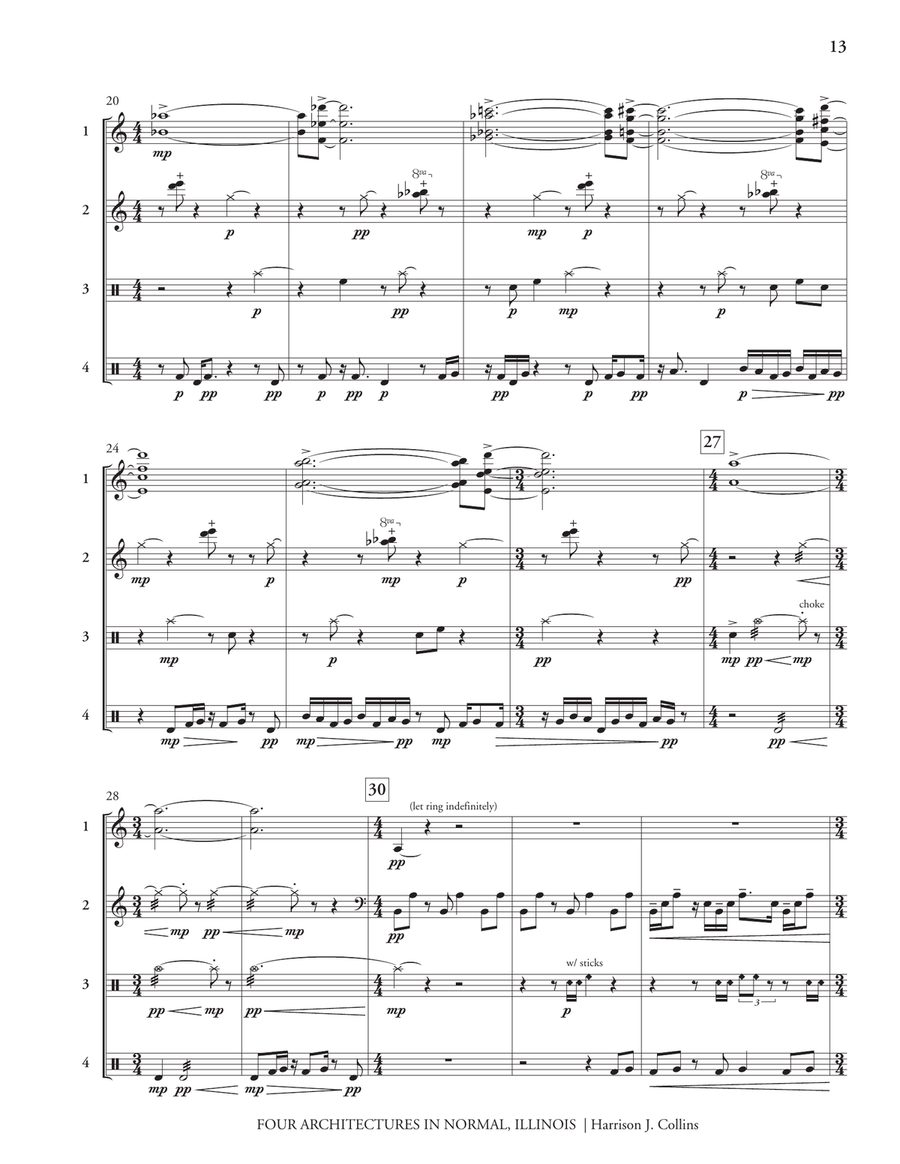 Four Architectures in Normal, Illinois Percussion Ensemble scores gallery preview page 8