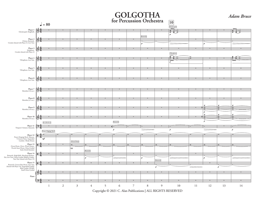 Golgotha (score only) Golgotha (score only) Percussion Ensemble scores gallery preview page 2