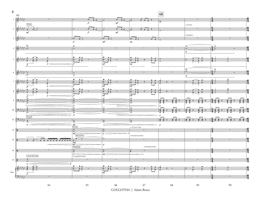 Golgotha (score only) Golgotha (score only) Percussion Ensemble scores gallery preview page 5