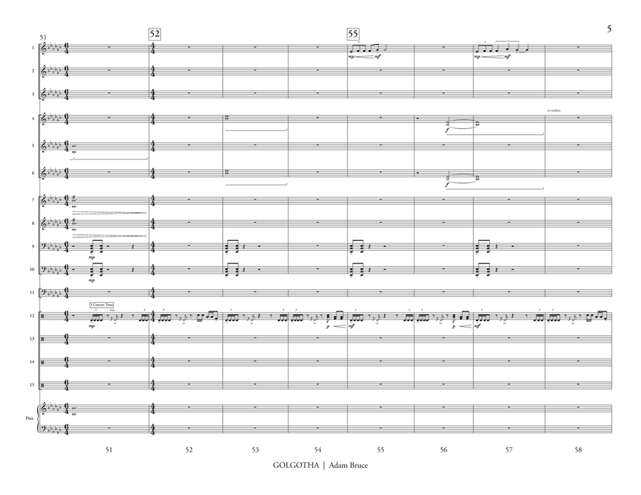 Golgotha (score only) Golgotha (score only) Percussion Ensemble scores gallery preview page 6