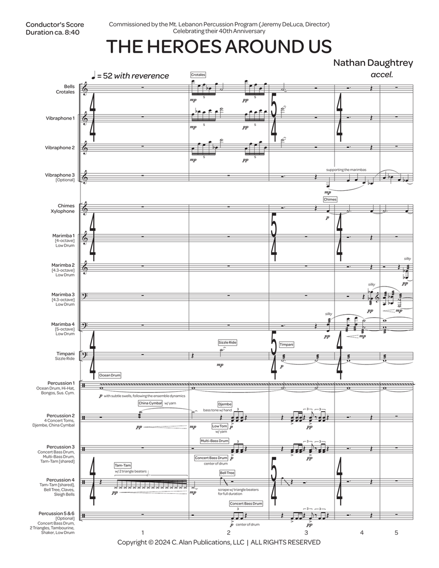 The Heroes Around Us The Heroes Around Us Percussion Ensemble scores gallery preview page 2