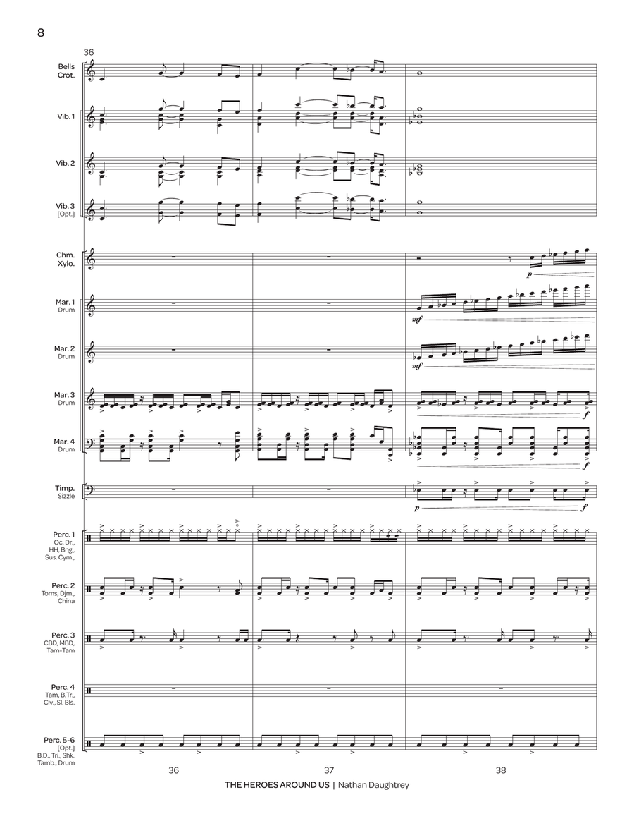 The Heroes Around Us The Heroes Around Us Percussion Ensemble scores gallery preview page 9