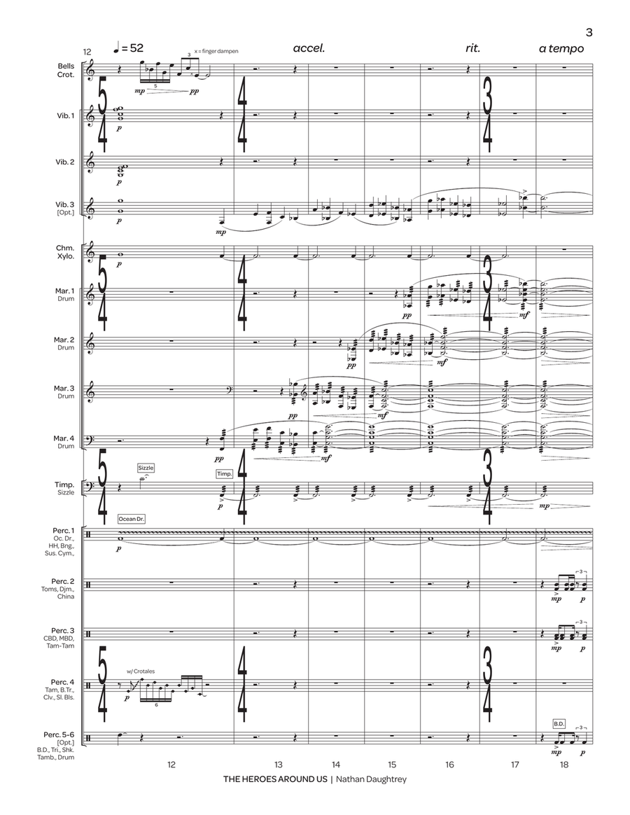 The Heroes Around Us (score only) Percussion Ensemble scores gallery preview page 4