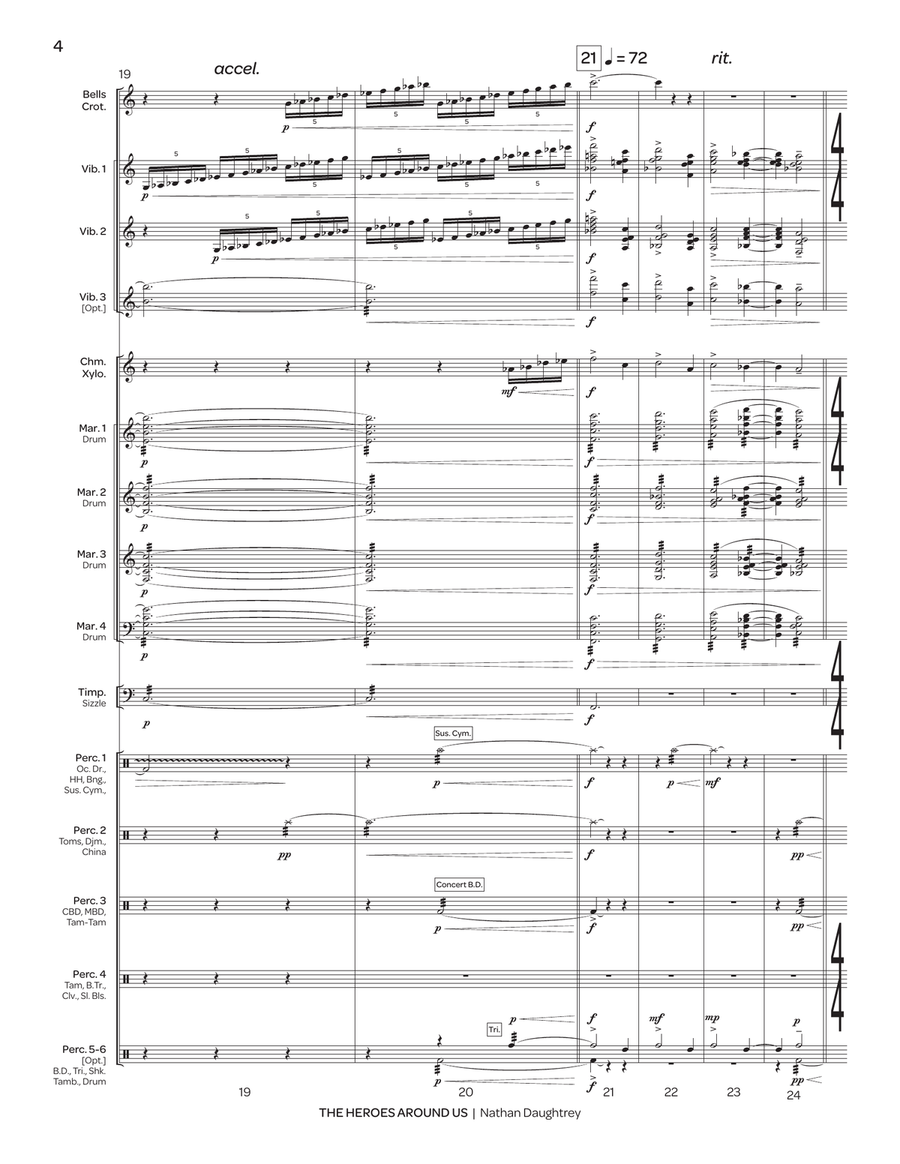 The Heroes Around Us (score only) Percussion Ensemble scores gallery preview page 5