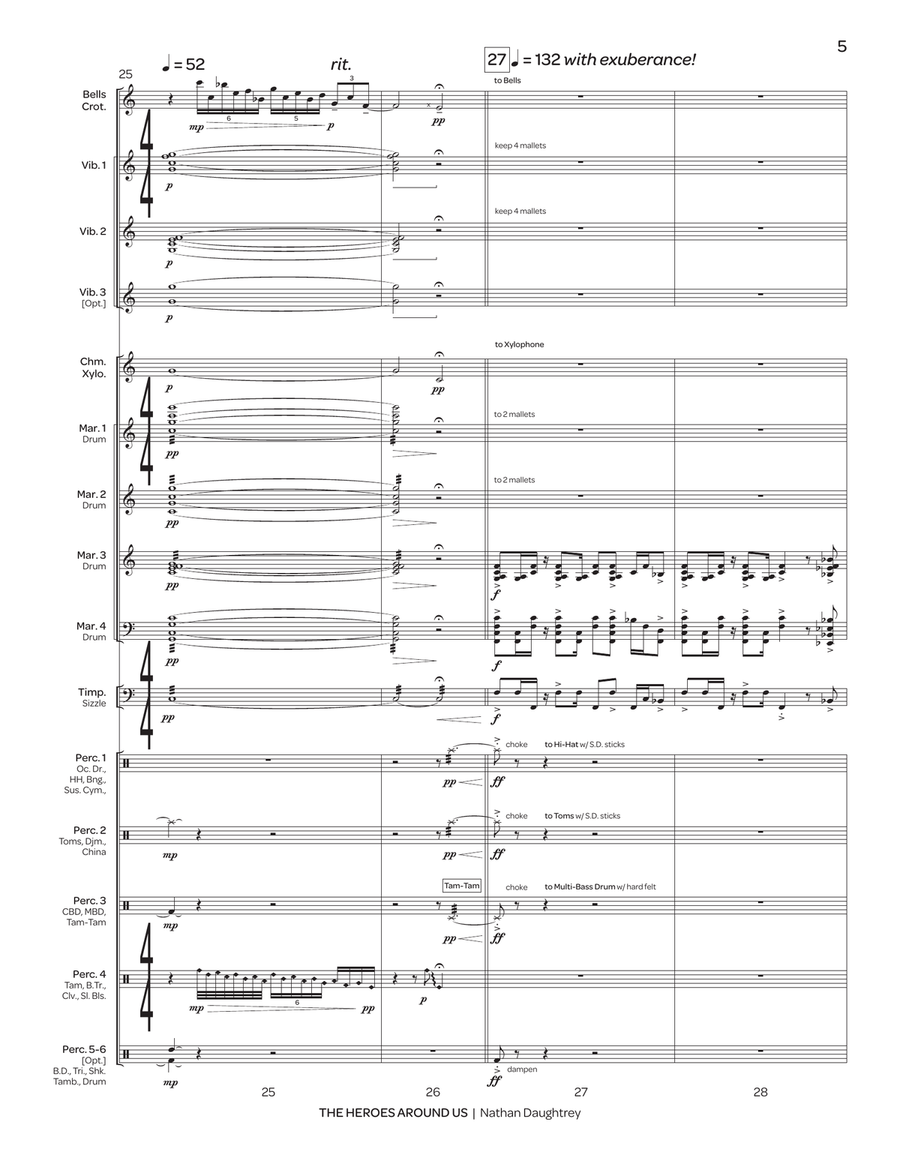 The Heroes Around Us (score only) Percussion Ensemble scores gallery preview page 6