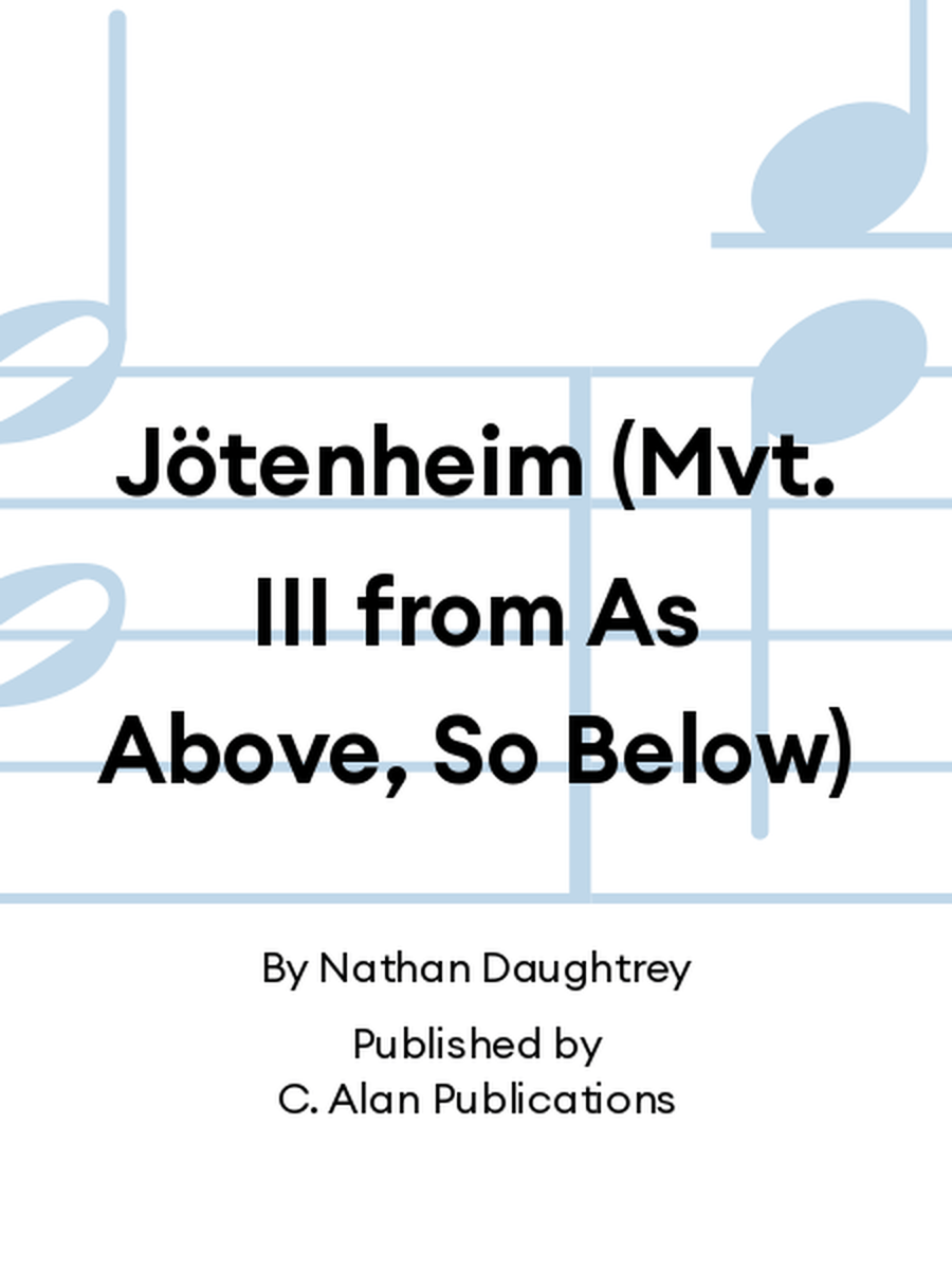 Jötenheim (Mvt. III from As Above, So Below) Percussion Ensemble scores gallery preview page 1