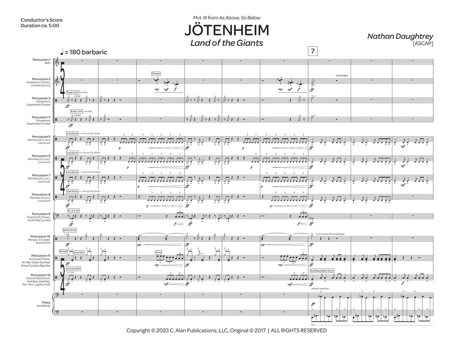 Jötenheim (Mvt. III from As Above, So Below) Percussion Ensemble scores gallery preview page 2