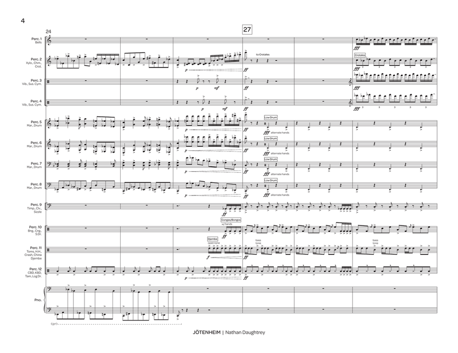 Jötenheim (Mvt. III from As Above, So Below) Percussion Ensemble scores gallery preview page 5