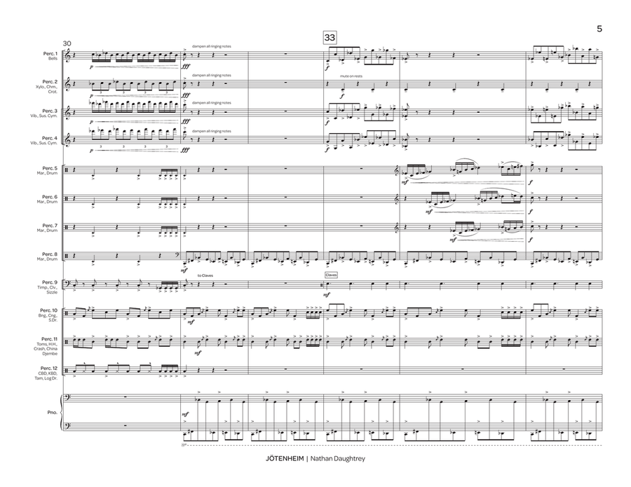 Jötenheim (Mvt. III from As Above, So Below) Percussion Ensemble scores gallery preview page 6