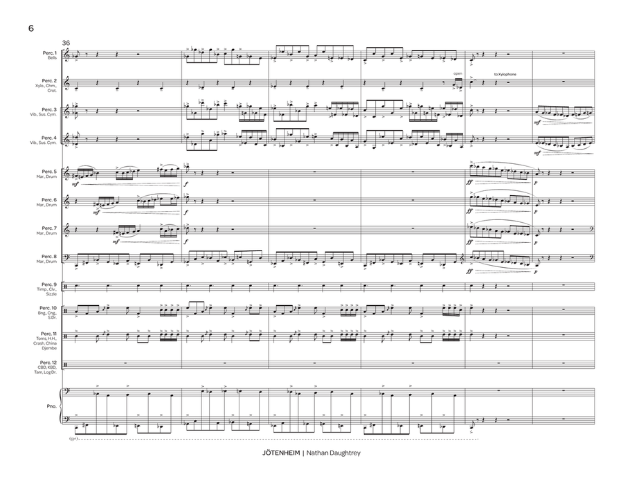 Jötenheim (Mvt. III from As Above, So Below) Percussion Ensemble scores gallery preview page 7