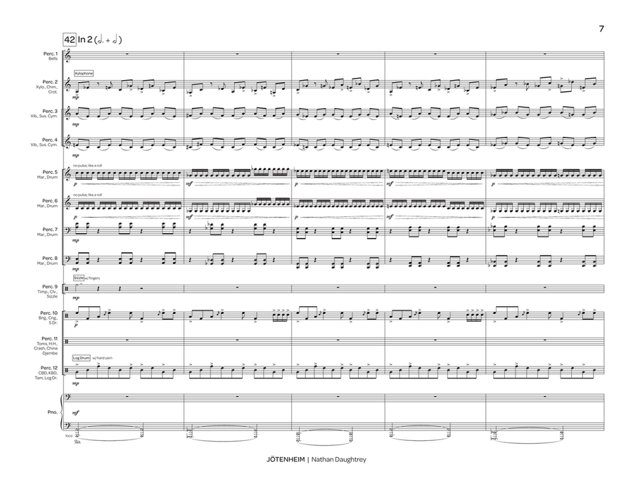 Jötenheim (Mvt. III from As Above, So Below) Percussion Ensemble scores gallery preview page 8
