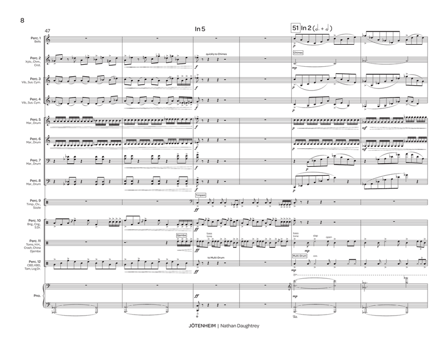 Jötenheim (Mvt. III from As Above, So Below) Percussion Ensemble scores gallery preview page 9