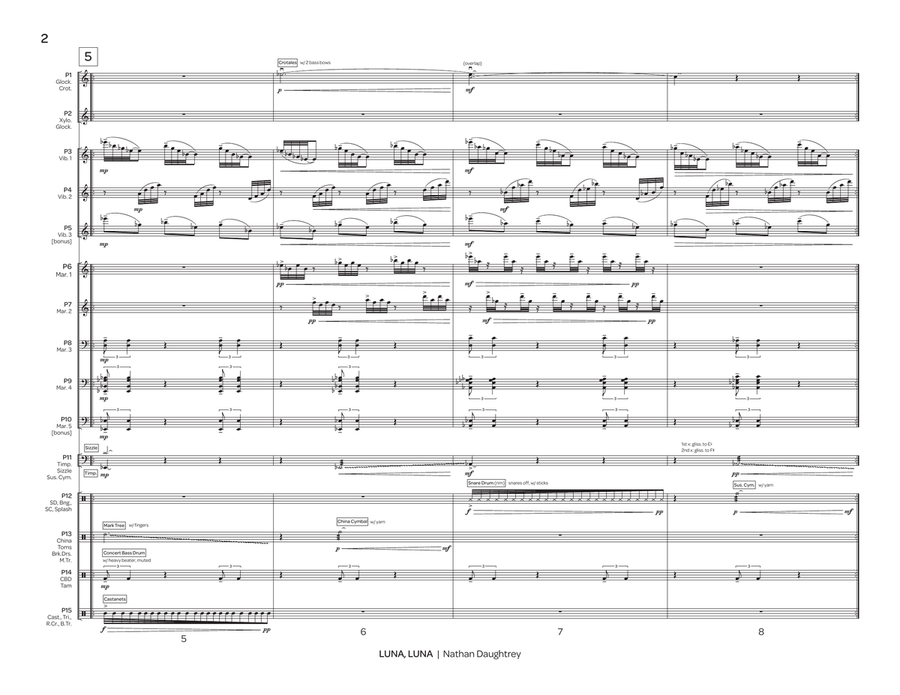 Luna, Luna Luna, Luna Percussion Ensemble scores gallery preview page 3