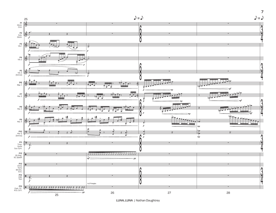 Luna, Luna Luna, Luna Percussion Ensemble scores gallery preview page 8