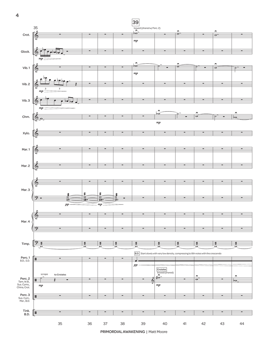 Primordial Awakening Primordial Awakening Percussion Ensemble scores gallery preview page 5
