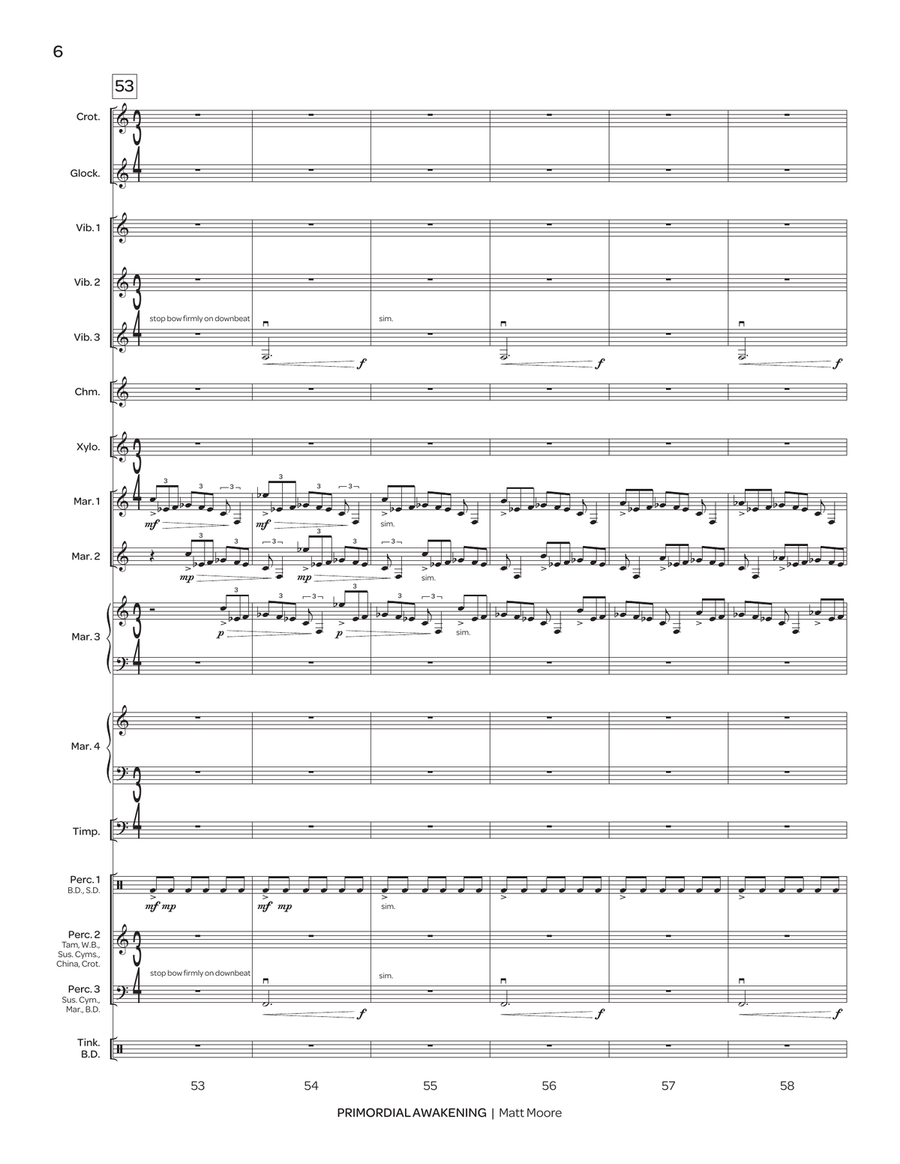 Primordial Awakening Primordial Awakening Percussion Ensemble scores gallery preview page 7