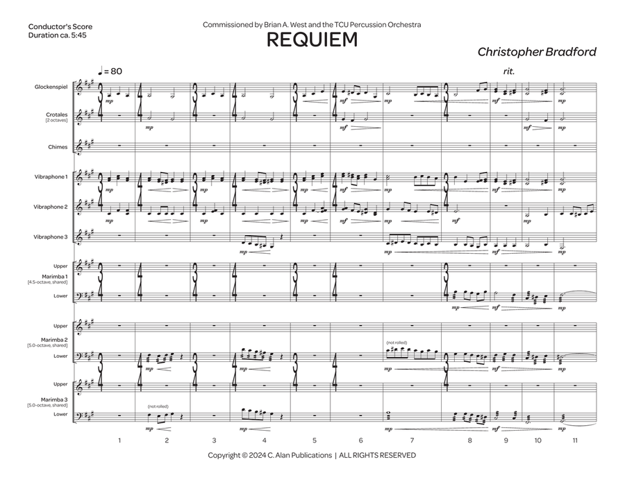 Requiem Percussion Ensemble - Sheet Music page 2
