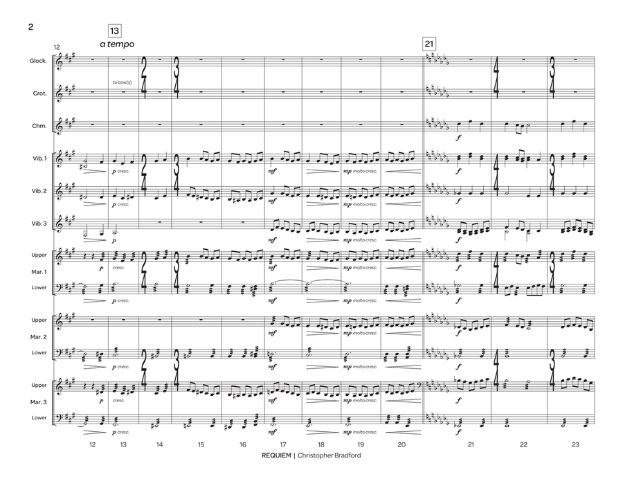 Requiem Percussion Ensemble - Sheet Music page 3