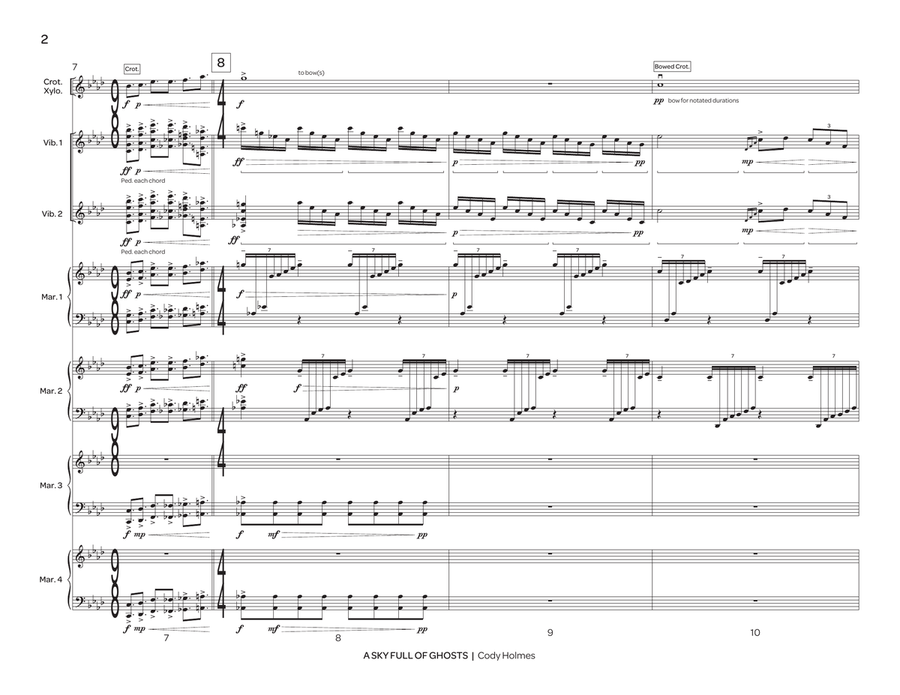 Sky Full of Ghosts, A (score only) Percussion Ensemble scores gallery preview page 3