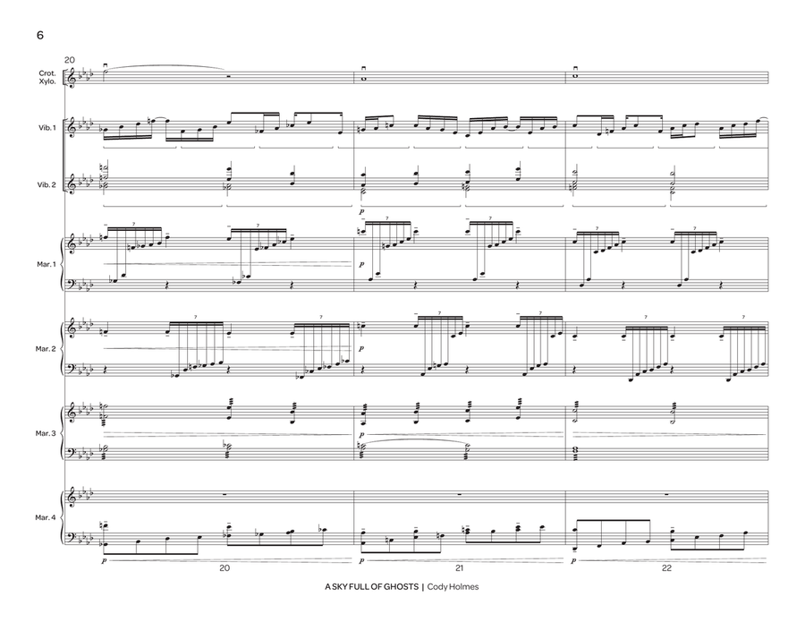Sky Full of Ghosts, A (score only) Percussion Ensemble scores gallery preview page 7