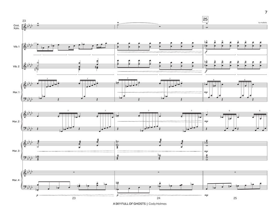 Sky Full of Ghosts, A (score only) Percussion Ensemble scores gallery preview page 8