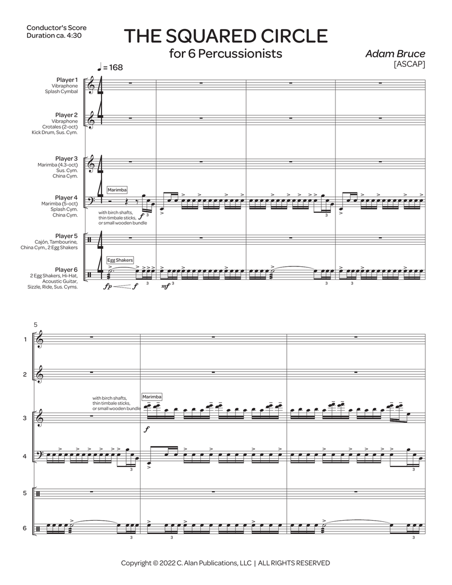 The Squared Circle The Squared Circle Percussion Ensemble scores gallery preview page 2