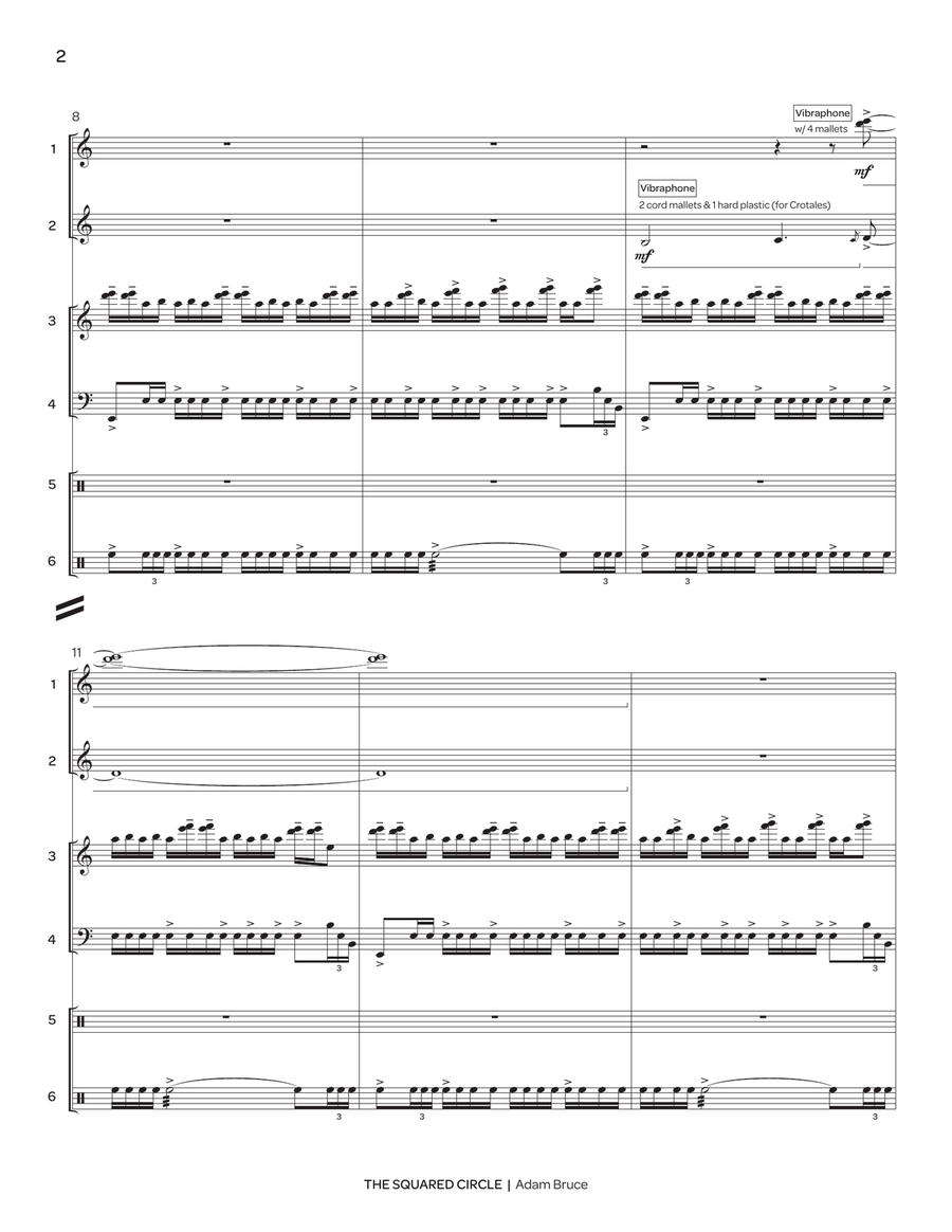 The Squared Circle The Squared Circle Percussion Ensemble scores gallery preview page 3