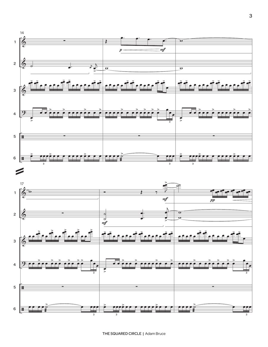 The Squared Circle The Squared Circle Percussion Ensemble scores gallery preview page 4