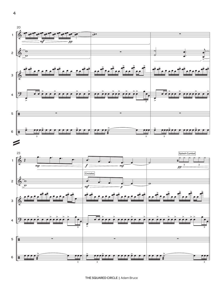 The Squared Circle The Squared Circle Percussion Ensemble scores gallery preview page 5