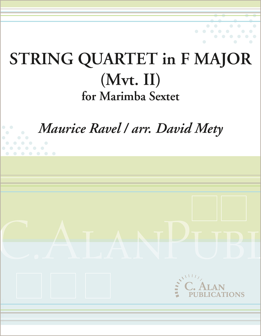 String Quartet in F Major, Mvt. II (Ravel) Percussion Ensemble scores gallery preview page 1