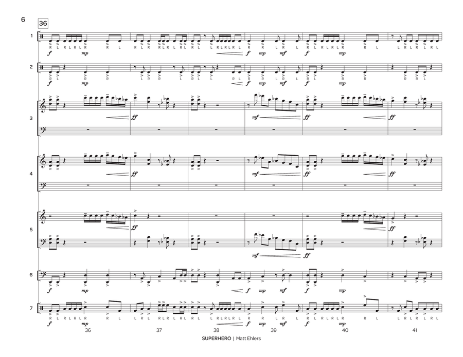 Superhero Percussion Ensemble - Sheet Music page 7
