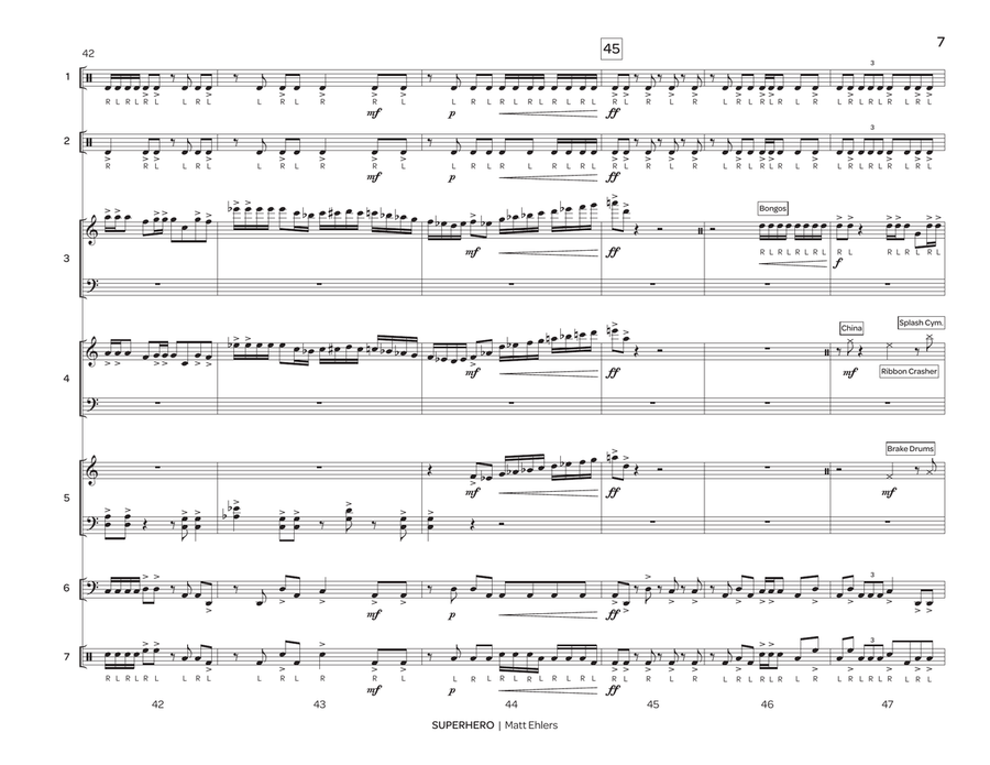 Superhero Percussion Ensemble - Sheet Music page 8