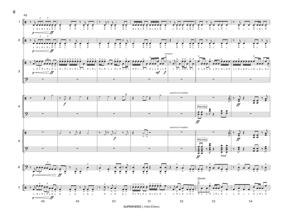 Superhero Percussion Ensemble - Sheet Music page 9