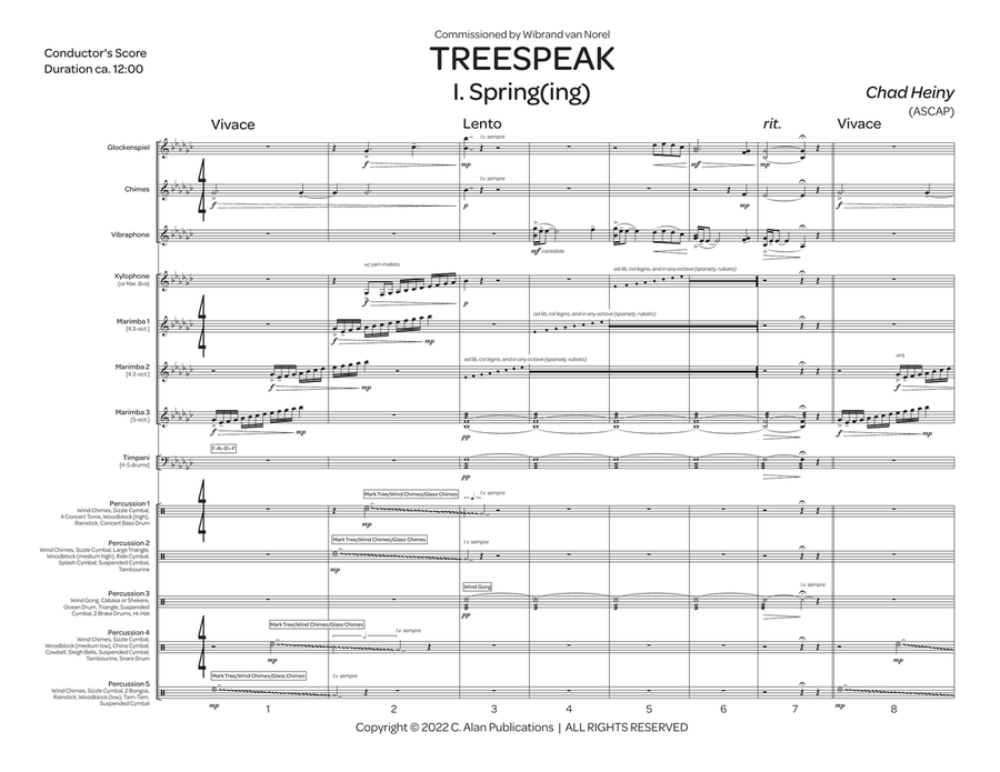 Treespeak (score only) Treespeak (score only) Percussion Ensemble scores gallery preview page 2