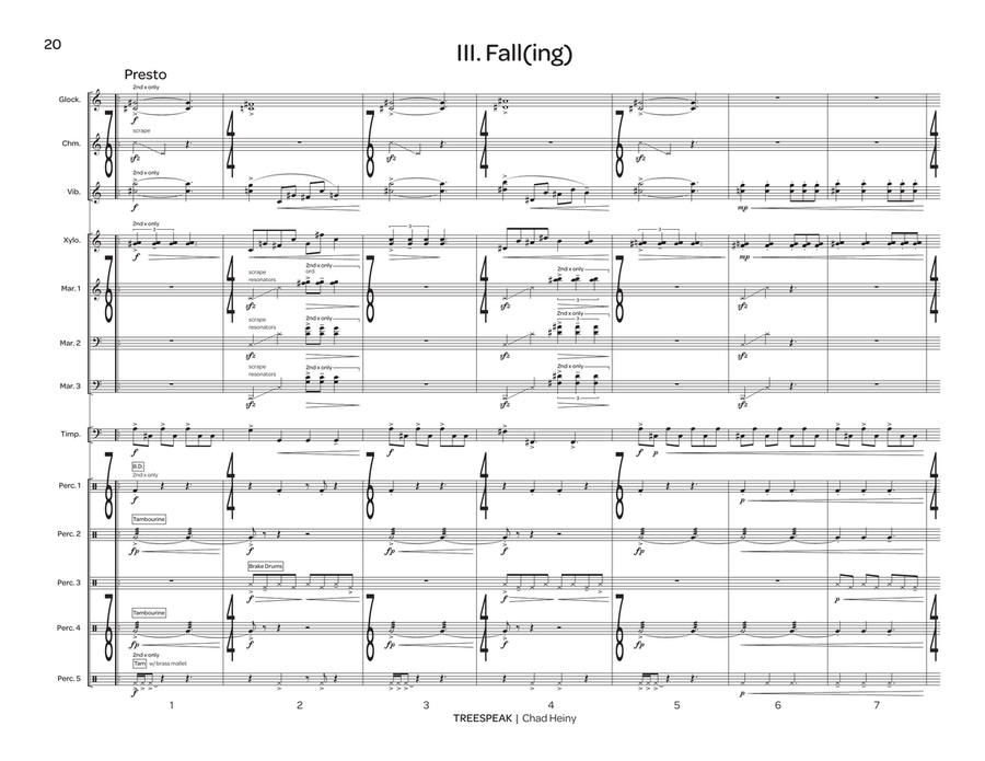 Treespeak (score only) Treespeak (score only) Percussion Ensemble scores gallery preview page 8