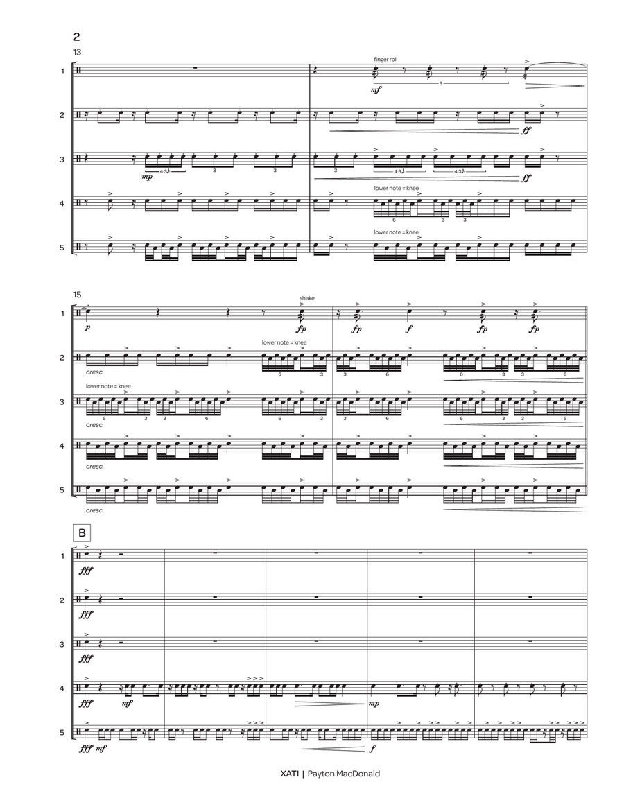 Xati Percussion Ensemble - Sheet Music page 3