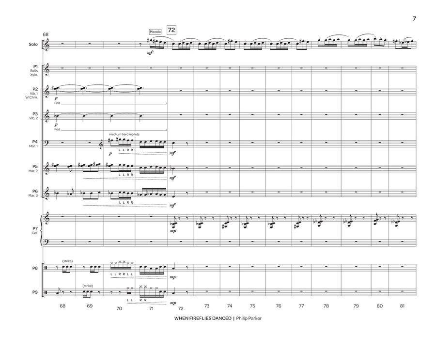 When Fireflies Danced When Fireflies Danced Percussion Ensemble scores gallery preview page 8