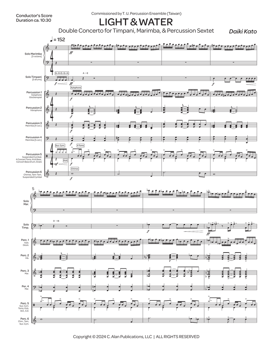 Light & Water Light & Water Percussion Ensemble scores gallery preview page 2