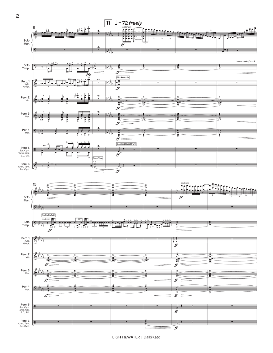 Light & Water Light & Water Percussion Ensemble scores gallery preview page 3