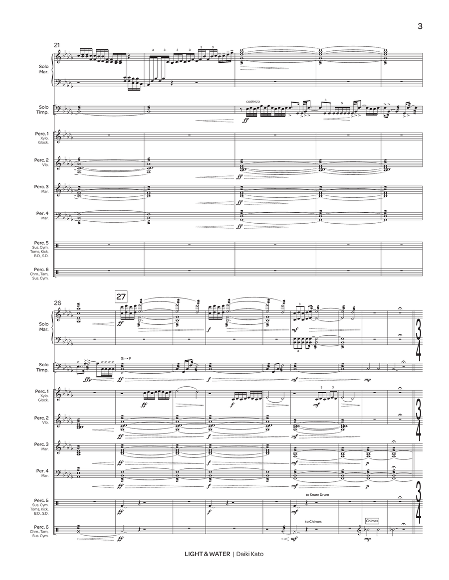 Light & Water Light & Water Percussion Ensemble scores gallery preview page 4
