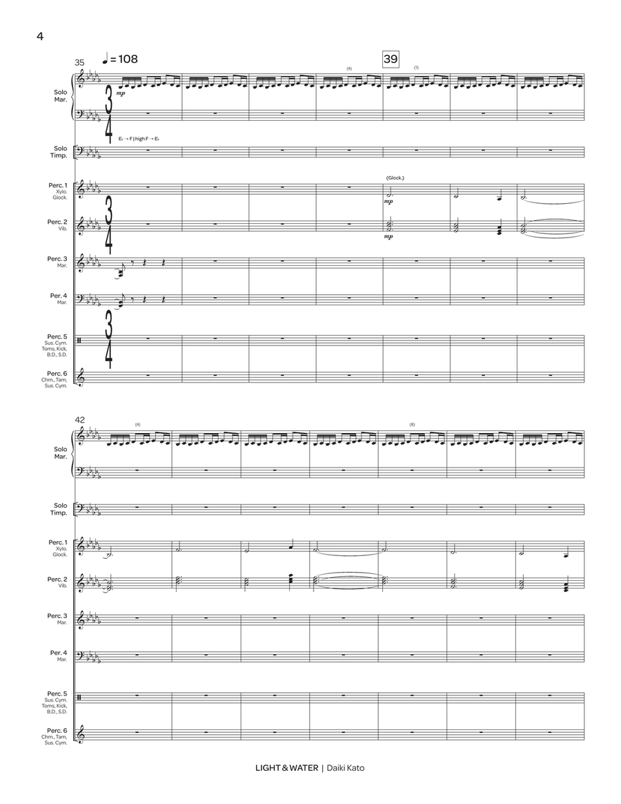 Light & Water Light & Water Percussion Ensemble scores gallery preview page 5