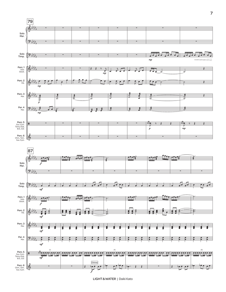 Light & Water Light & Water Percussion Ensemble scores gallery preview page 8