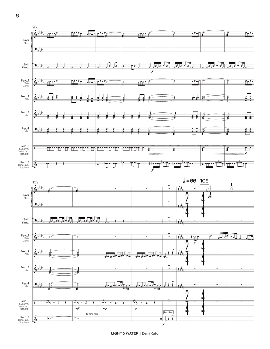 Light & Water Light & Water Percussion Ensemble scores gallery preview page 9