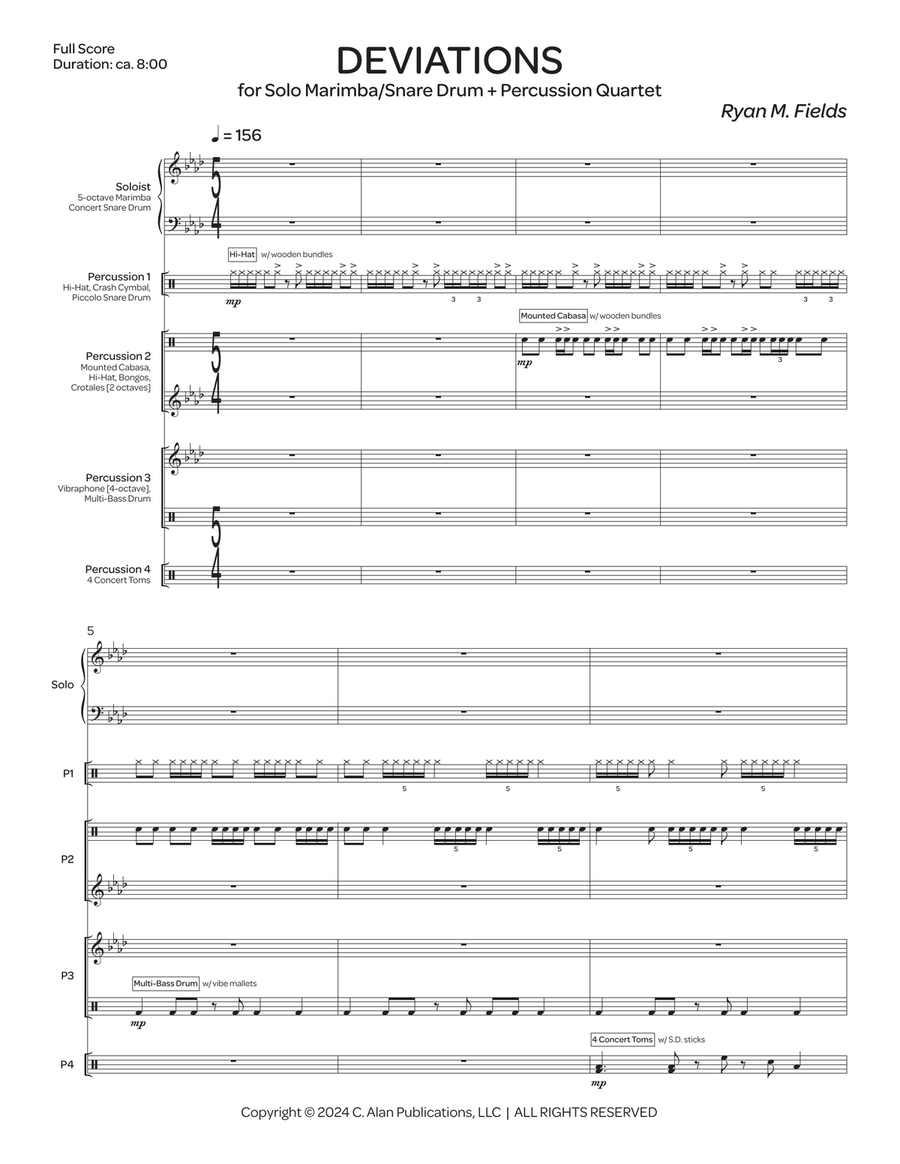 Deviations Deviations Percussion Ensemble scores gallery preview page 2