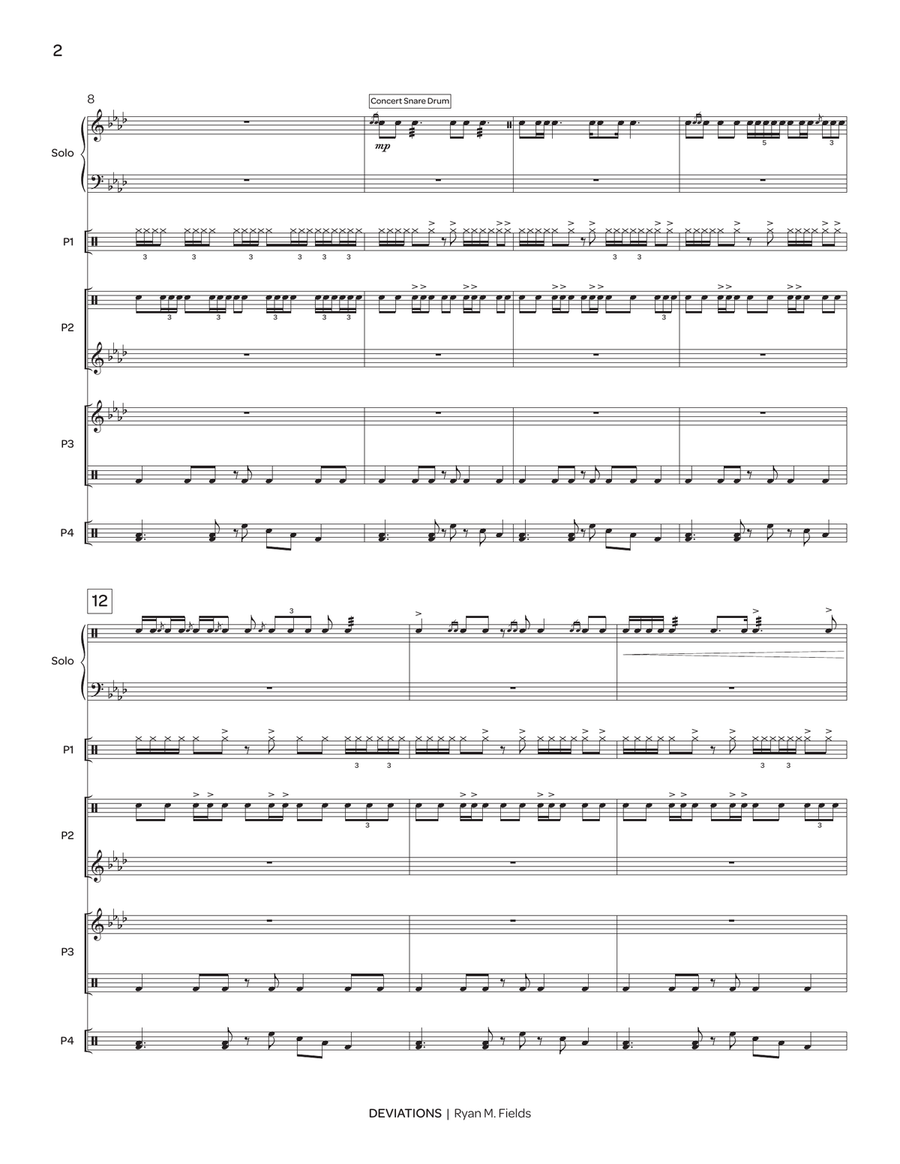 Deviations Deviations Percussion Ensemble scores gallery preview page 3